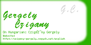 gergely czigany business card